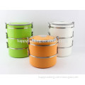 Round new design school lunch box/takeaway food container